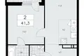 2 room apartment 41 m² poselenie Sosenskoe, Russia