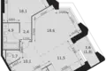 2 room apartment 72 m² Moscow, Russia