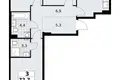 3 room apartment 73 m² Kommunarka, Russia