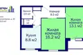 Квартира 2 комнаты 50 м² Минск, Беларусь