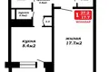 1 room apartment 37 m² Minsk, Belarus