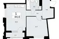 Квартира 1 комната 45 м² район Троицк, Россия