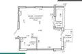 1 room apartment 42 m² Minsk, Belarus