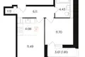 1 room apartment 41 m² Moscow, Russia