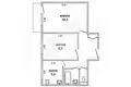 2 room apartment 38 m² Muchaviecki sielski Saviet, Belarus