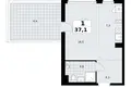 Mieszkanie 1 pokój 37 m² Kommunarka, Rosja