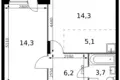 Квартира 2 комнаты 45 м² Сапроново, Россия