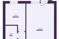 1 room apartment 29 m² Salihorsk, Belarus