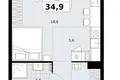 1 room apartment 35 m² Kommunarka, Russia