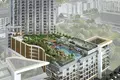 Wohnkomplex Waves Opulence — high-rise residence by Sobha with a garden and a swimming pool near the beach in Sobha Hartland, Dubai