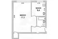 Wohnung 1 zimmer 32 m² Brest, Belarus
