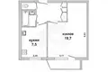 Wohnung 1 zimmer 36 m² Muchaviecki sielski Saviet, Belarus