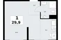 1 room apartment 30 m² Kommunarka, Russia