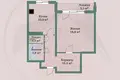 1 room apartment 45 m² Borovlyany, Belarus