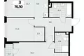 Wohnung 3 Zimmer 71 m² Nördlicher Verwaltungsbezirk, Russland