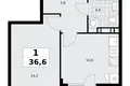 Mieszkanie 1 pokój 37 m² poselenie Sosenskoe, Rosja