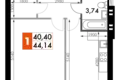 Квартира 1 комната 44 м² Наро-Фоминский городской округ, Россия