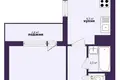 1 room apartment 35 m² Salihorsk, Belarus