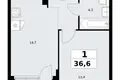 Mieszkanie 1 pokój 37 m² Kommunarka, Rosja
