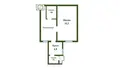 Wohnung 1 zimmer 34 m² Lida, Belarus
