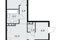 Apartamento 3 habitaciones 60 m² Postnikovo, Rusia