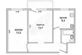 Wohnung 2 zimmer 43 m² Brest, Belarus