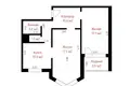 2 room apartment 62 m² Lyasny, Belarus