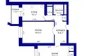 2 room apartment 52 m² Minsk, Belarus