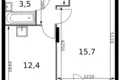 1 room apartment 37 m² Sapronovo, Russia