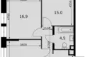 Квартира 2 комнаты 64 м² Москва, Россия