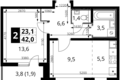 Квартира 2 комнаты 42 м² Ленинский район, Россия