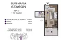 Mieszkanie 2 pokoi 47 m² Mezitli, Turcja