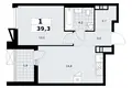 1 room apartment 39 m² poselenie Sosenskoe, Russia