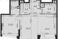 Apartamento 2 habitaciones 60 m² Moscú, Rusia