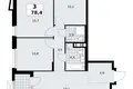 3 room apartment 78 m² poselenie Sosenskoe, Russia