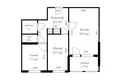 2 room apartment 48 m² Minsk, Belarus