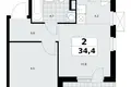 2 room apartment 34 m² poselenie Sosenskoe, Russia