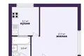 1 room apartment 30 m² Minsk, Belarus