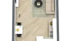 1 room apartment 27 m² Klaipėda, Lithuania