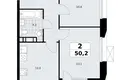 2 room apartment 50 m² poselenie Sosenskoe, Russia