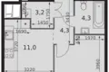 Mieszkanie 1 pokój 39 m² Moskwa, Rosja
