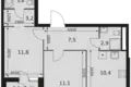 Wohnung 2 zimmer 52 m² Moskau, Russland