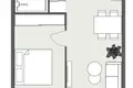 Wohnung 2 zimmer 49 m² Klaipeda, Litauen