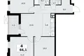 4 room apartment 66 m² Moscow, Russia