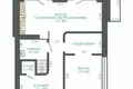 2 room apartment 57 m² Minsk, Belarus