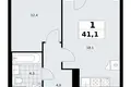 Квартира 1 комната 41 м² район Коммунарка, Россия