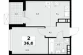 Wohnung 2 Zimmer 36 m² Moskau, Russland