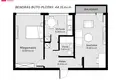 Apartamento 2 habitaciones 44 m² Kaunas, Lituania