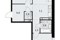 3 room apartment 60 m² poselenie Sosenskoe, Russia