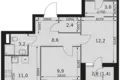Appartement 2 chambres 57 m² Moscou, Russie